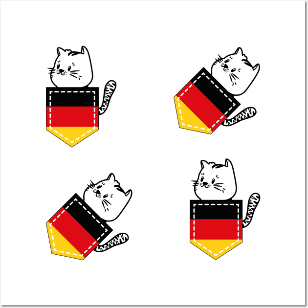 Patriotic Pocket Pussy - Cat Lover -  German Patriot Wall Art by PosterpartyCo